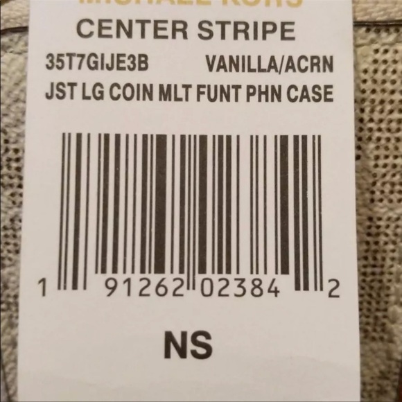 NWT MICHAEL MICHAEL KORS JET SET CENTER STRIPE PVC LARGE MULTI FUNCTION WALLET - Picture 8 of 8